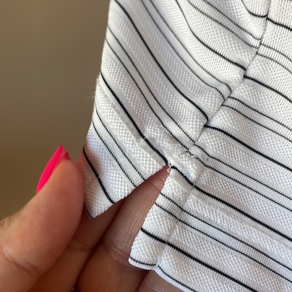 EP PRO TOUR TECH women’s sleeveless GOLF polo shirt striped textured buttons LRG - Picture 6 of 12